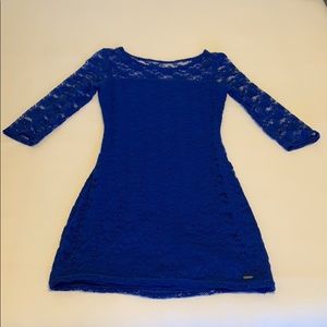 blue lace dress